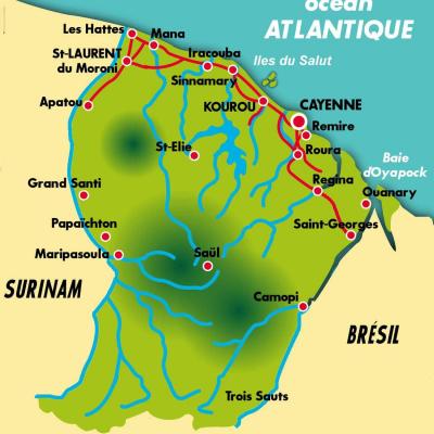 Carte guyane simple